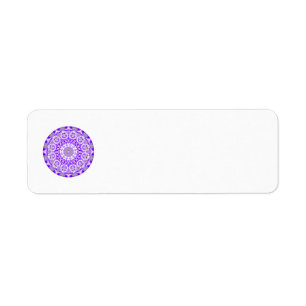 Etiqueta Mandala do laço de mosaico, roxo violeta abstrato