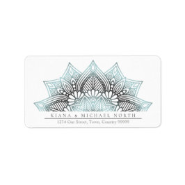 Etiqueta Mandala Lace Wedding Lt. Blue ID968