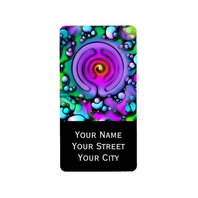 Etiqueta Maneiras De Vida - Padrão De Arte Neurográfica 2 (Frente)