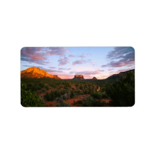 Etiqueta Manhã Sunrise Sedona Arizona Deserto