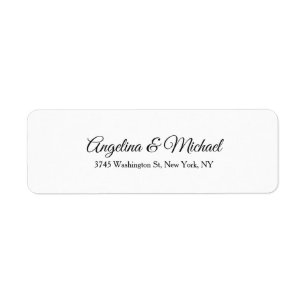 Etiqueta Manuscrito Clássico de Casamento
