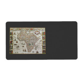 Etiqueta Mapa antigo da África por Blaeu, c.1635