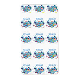 Etiqueta Mapa da Islândia