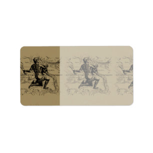Etiqueta Mapa de Constelação de Aquário Hevelius 1690 em Ta