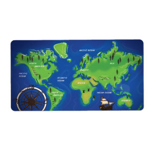 Etiqueta Mapa Mundial