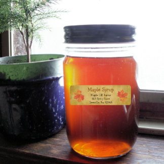 Etiqueta Maple Deixa o Maple Syrup Label Pequeno