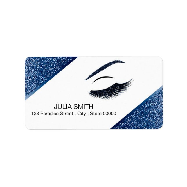 Etiqueta Maquiagem com efeito de brilho (Frente)