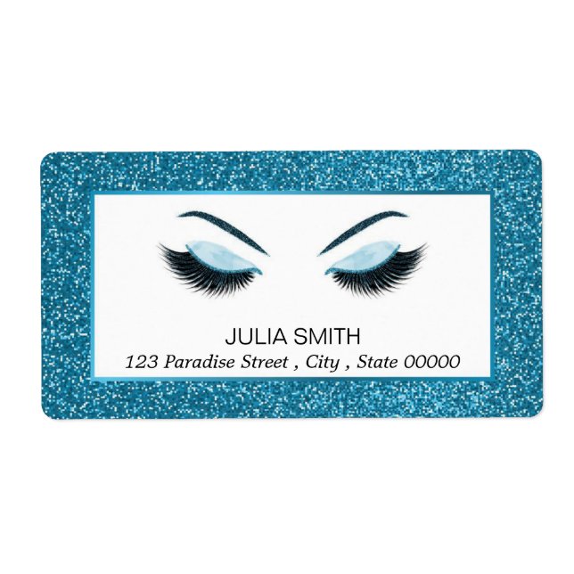 Etiqueta Maquiagem com efeito de brilho (Frente)