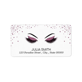 Etiqueta Maquiagem com efeito de brilho