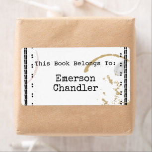 Etiqueta Máquina de Escritura de Típica Art Coffestain Edit