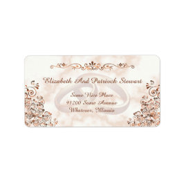 Etiqueta Marble Rosa Dourado Rings Elegant Wedding Shipping