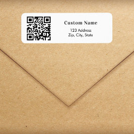 Etiqueta Marca cor QR código de retorno comercial endereço