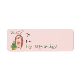 Etiqueta Marca da Marca de Presente de Natal Porcupine Ca d