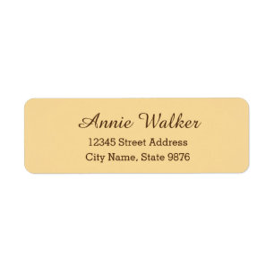 Etiqueta Marca de Endereço Moderno - Amarelo - Ideal