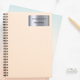 Etiqueta Marcador de nome metálico prateado