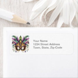 Etiqueta Mardi Gras Mascarada