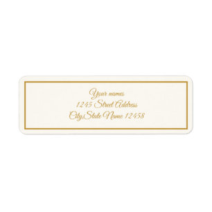 Etiqueta Marfim Elegante e dlabel