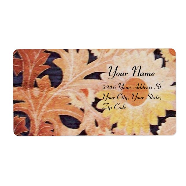 Etiqueta MARGARIDA, preto marrom branco (Frente)