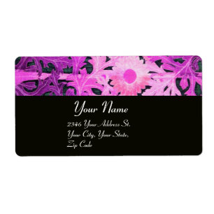 Etiqueta MARGARIDA, preto violeta roxo