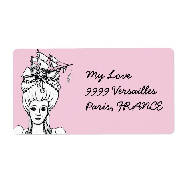 Etiqueta Marie Antoinette French Shipping (Frente)