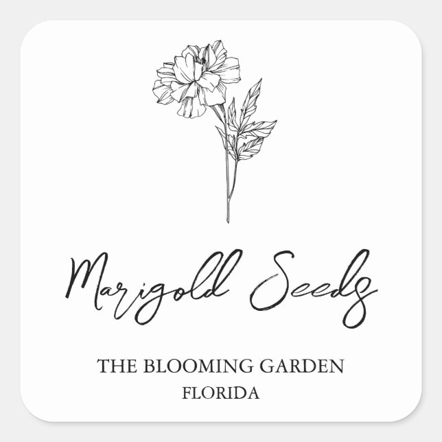 Etiqueta Marigold Seeds (Frente)