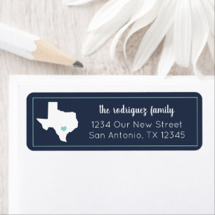 Etiqueta Marinho & Aqua Home Sweet Home - Texas Moving
