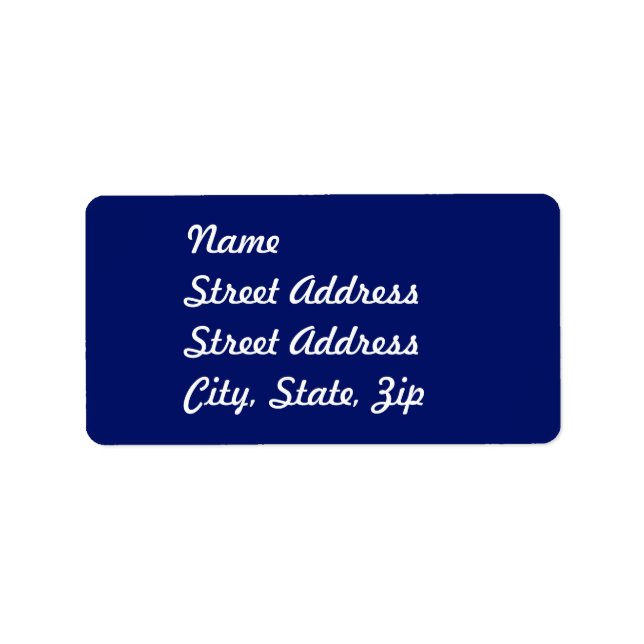 Etiqueta Marinho Blue Address Sticker (Frente)