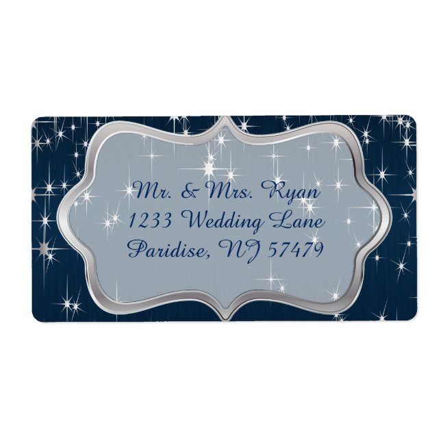 Etiqueta Marinho Blue Starry Night (Frente)