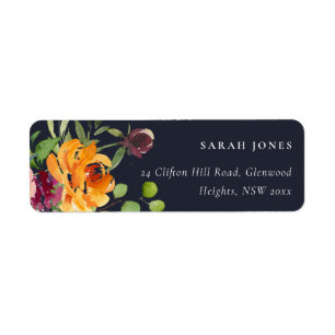 ETIQUETA MARINHO BLUSH YELLOW ORANGE FLORAL BUNCH ENDEREÇO