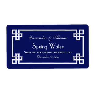 Etiqueta MARINHO Grego Quadro-Chave H Rótulo da garrafa de