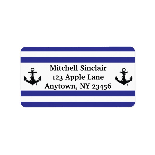 Etiqueta Marinhos com Âncoras (Frente)