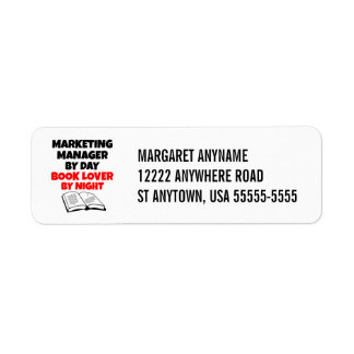Etiqueta Marketing Manager Book Lover