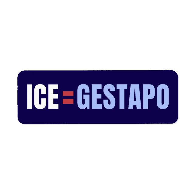Etiqueta Marketing Viral ICE é igual a Gestapo (Frente)