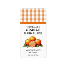 Marmelada de laranja caseira com padrão xadrez