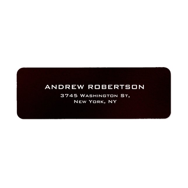 Etiqueta Marrom Contemporâneo Moderno Elegante (Frente)