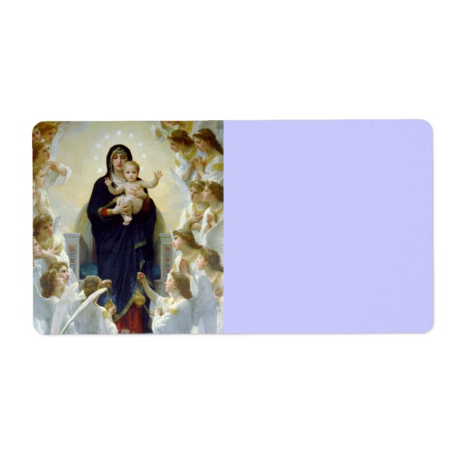 Etiqueta Mary com Anjos - Regina Angelorum (Frente)