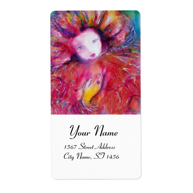 Etiqueta MÁSCARA EM VERMELHO Mascarada branco Veneza (Frente)