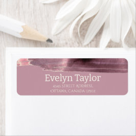 Etiqueta Mauve Dusty Rosa Modern Simples