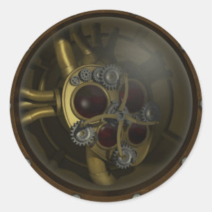 Etiqueta mecânica do coração de Steampunk