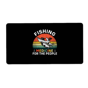 Etiqueta Medicina De Pesca Para As Pessoas