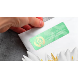 Etiqueta Meditação de Instrutor Yoga Pose Zen OM Endereço