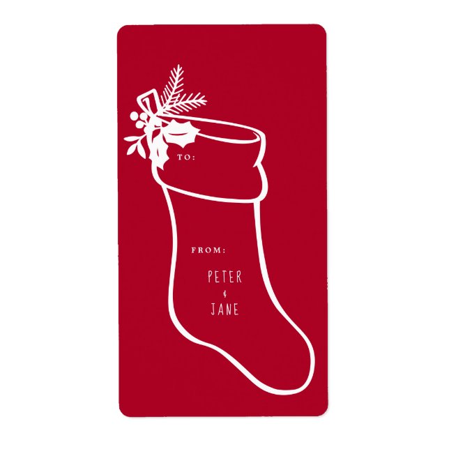 Etiqueta Meias de Natal design (Frente)