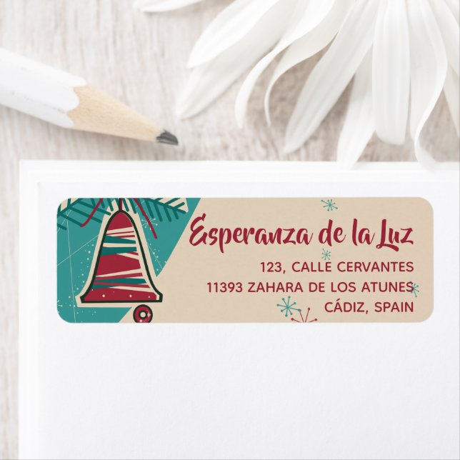 Etiqueta Meio século de Natal moderno (Insitu)