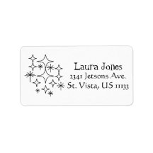 meio século Diamantes Modernos Starbursts Black Wh