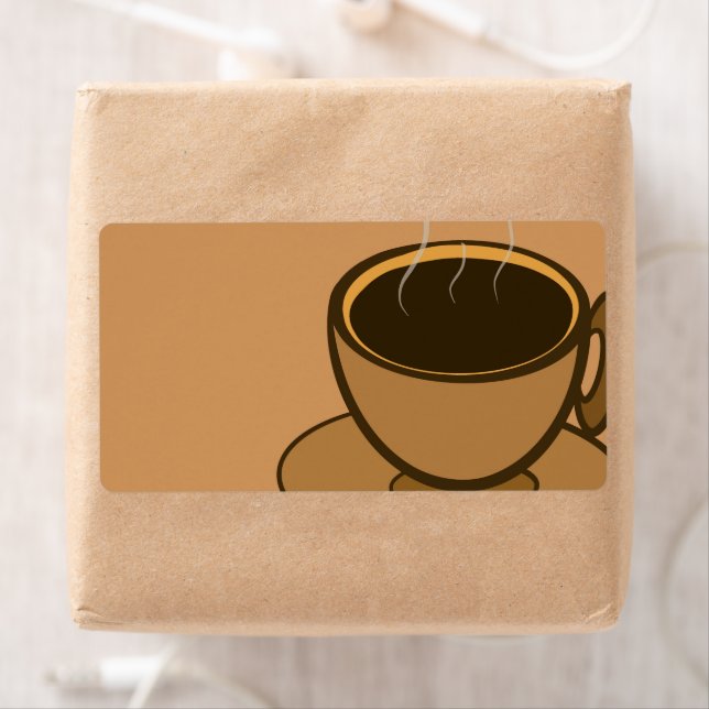 Etiqueta Meio século Moderno Café Marrom (Insitu)