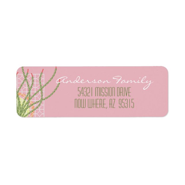 Etiqueta Meio século Moderno do Deserto Cactus (Frente)