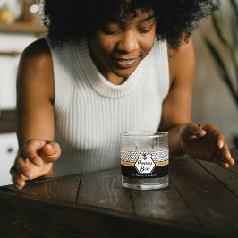 Etiqueta Mel elegante Abelha Apiária Mel Amarelo Negro