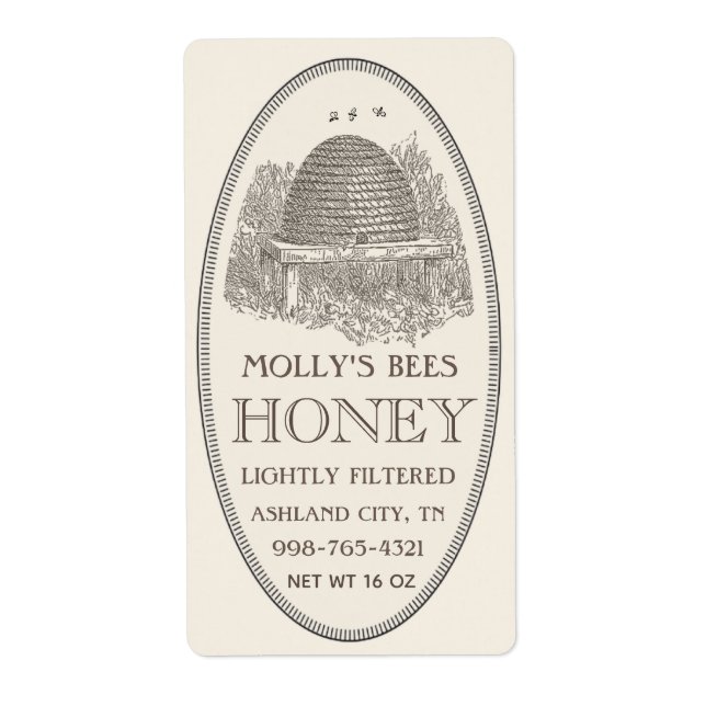 Etiqueta Mel Skep com Borda (Frente)