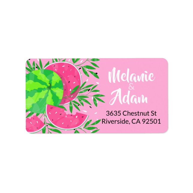 Etiqueta Melancia Summer Branch Bright Tropical (Frente)