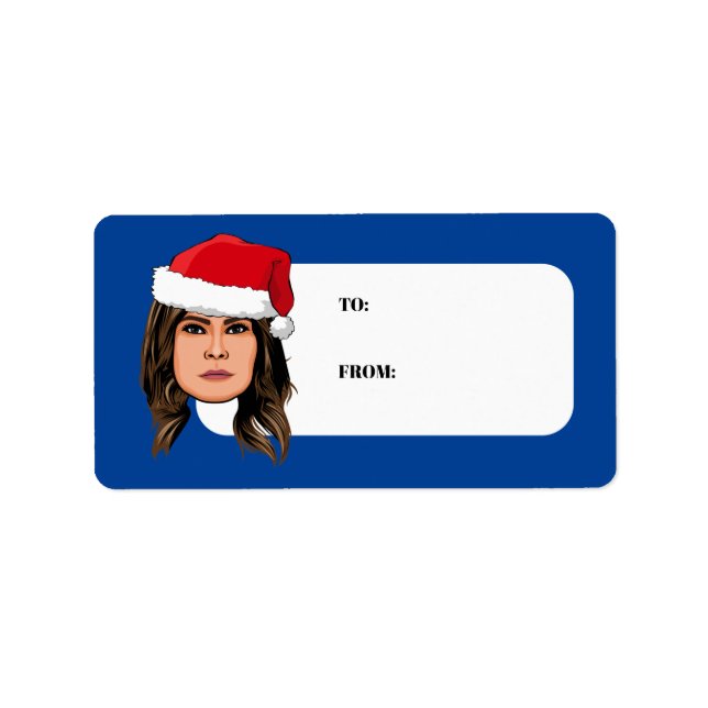 Etiqueta MELANIA TRUMP Christmas (Frente)